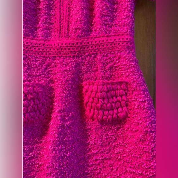 Andrew GN Size 36 gorgeous pink tweed dress - Picture 5 of 8